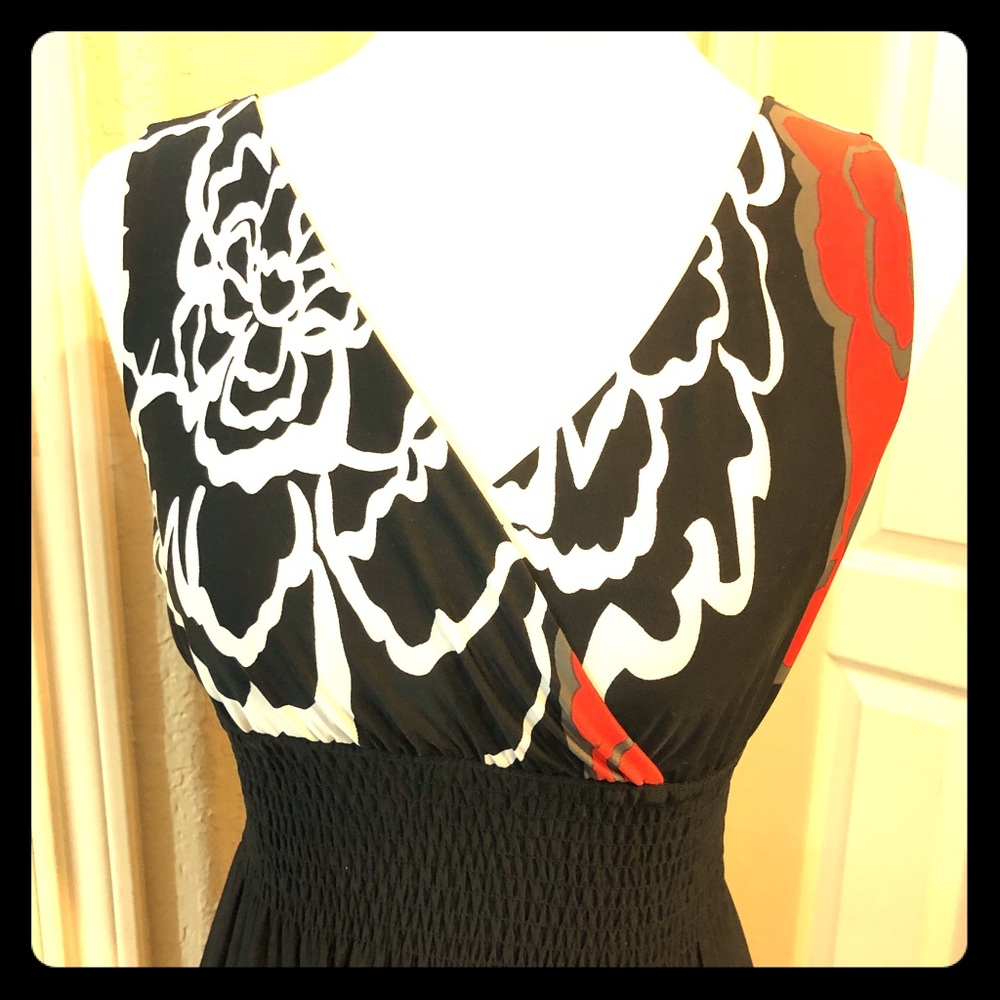 Black Floral Long Dress